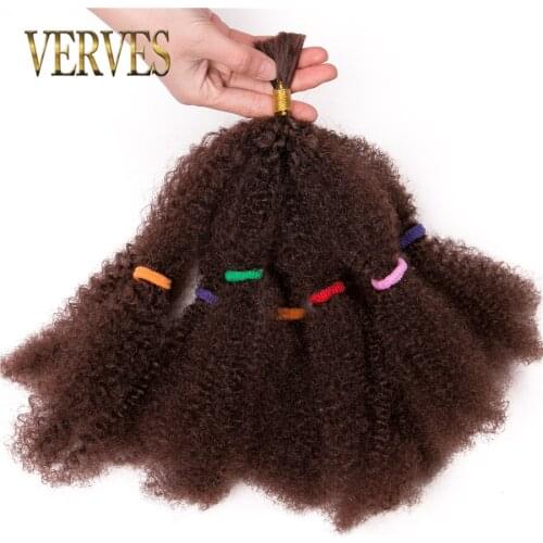 VERVES Crochet Hair curly Extensions 12 inch,4 pcs Synthetic ombre braiding hair Afro kinky bulk braids bundles Natural Black