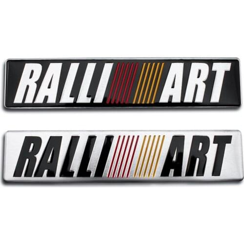 1PC 3D Aluminum Ralli Art Emblem Badge Car Sticker Decal For Mitsubishi RalliArt Lancer Outlander Asx Car Decoration Accessories