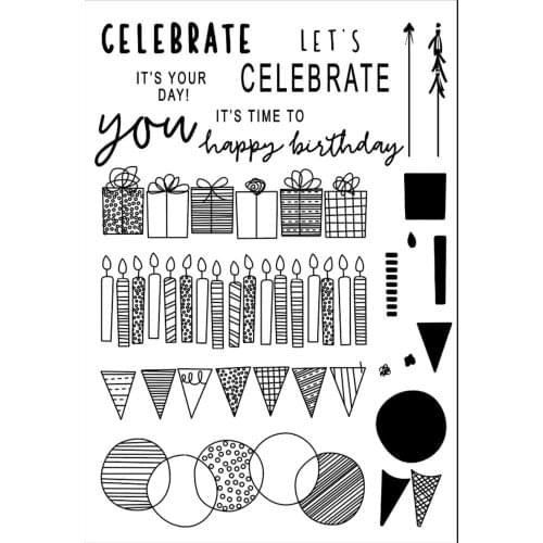 11x16 Candle gift box Transparent Clear Silicone Stamp Seal for DIY scrapbooking photo album Decorative clear stamp