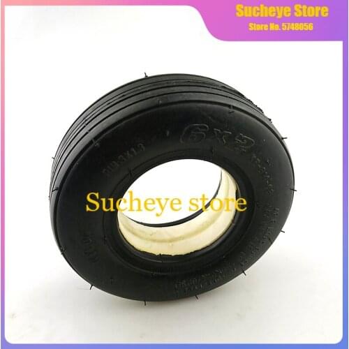 Free shipping 6X2 Solid tire without inner tube tire Electric Scooter Wheel Chair Truck Use 6" Tyre F0 Pneumatic Trolley Cart