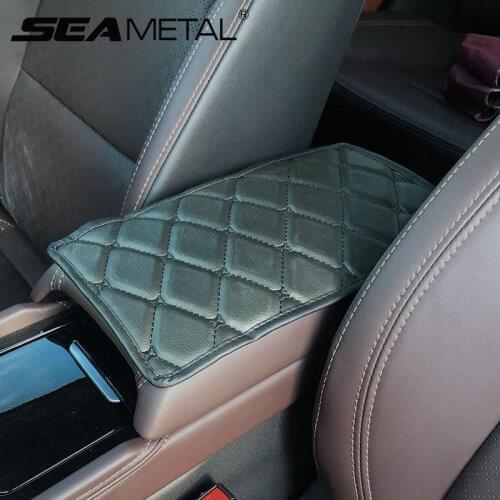 Auto Armrest Cushion Center Console Protector Leather Car Armrest Mat Cover Car Styling Interior Armrests Decoration Pad Cushion
