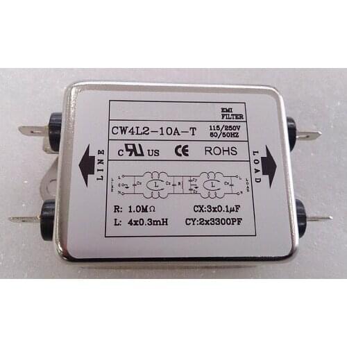 CANNY WELL CW4L2-10A-T single-phase T bipolar AC 220V POWER EMI filter