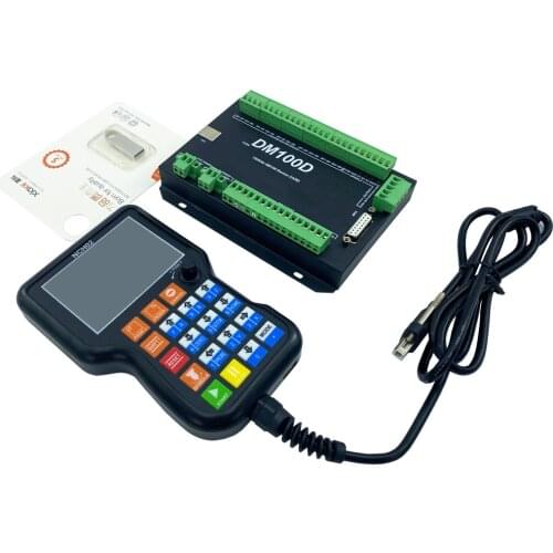 CNC Handle Motion Controller NCH02 3/4/5axis(Optional)125 KHz Pulse U-disk Read G-CODE + 24v 75W MEANWELL Switching power supply