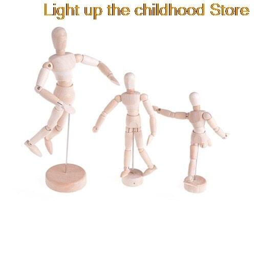 4.5''/5.5'' 8" Drawing Model Wooden Human Male Manikin Jointed Mannequin Puppet High Quality