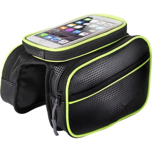 Phone Holder Waterproof 6 Inches Bicycle Bag Touchscreen High Capacity Frame Front Top Tube Cycling Bag Bicycle Accessories