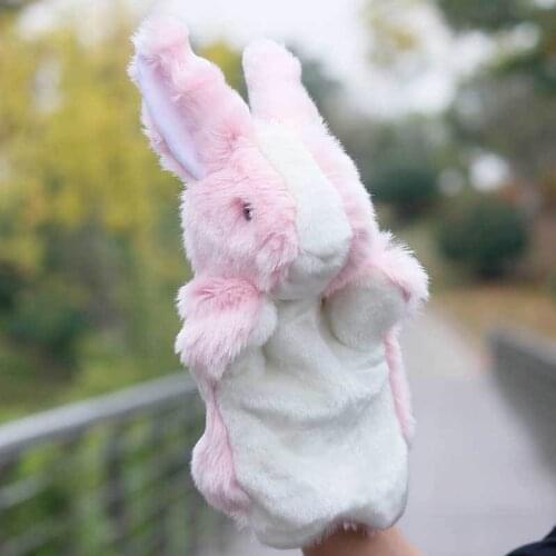 Kids Toys Hand Puppet Plush Toys Tiger Cute Rabbit Child Hand Puppet Toys Puppet Show Finger Puppets Doll Gloves