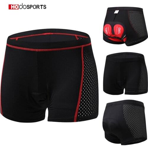 Breathable Cycling Pants Shock-absorbing Silicone Pad Mens Cycling Shorts Shockproof 5D Gel Pad Mountain Road Bike Underwear