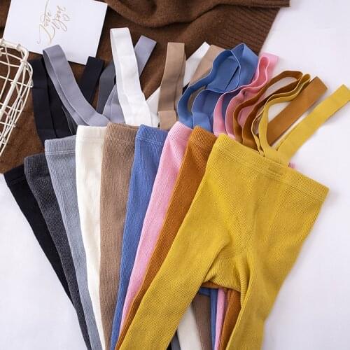 Cotton Baby Pantyhose Newborn Baby Pants High Waist Cross Straped Baby Leggings Baby Boys Girls Pants