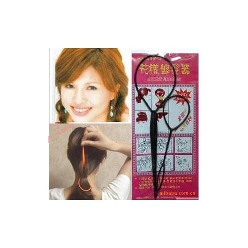 DIY Hairdressing Tools 2pcs/set Hair Styling Braid Maker Pull Hair Needle Ponytail Hair Braider Creator Loop Tail Clip Home Use