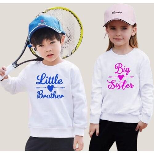 Sibling Matching Outfits Big Middle Little Brother Sister Set Sisters T Shirts Kids Baby Girl Boy Long Sleeve Sweatshirt Autumn