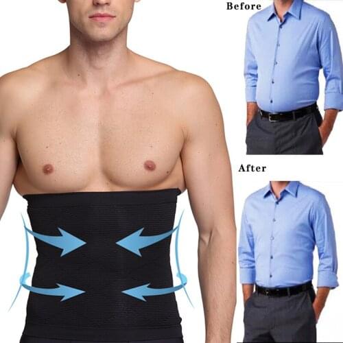 Mens Abdomen Reducer Body Shaper Fitness Trimmer Belt Waist Trainer Belly Slimming Shapewear Waist Trainer Corset