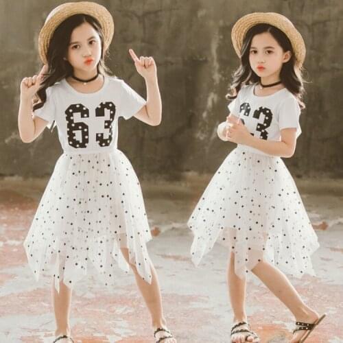 Dresses A-line Girl Chiffon Dress Girl Summer Boutique Dress Meanbeargirl Dress 4 5 Year Net Yarn Patricks Day Girl 11 12 Year