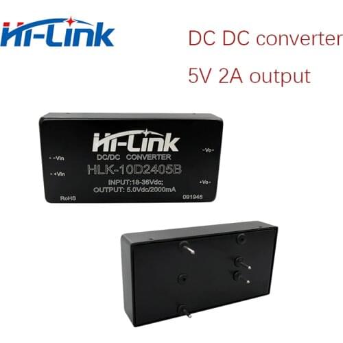 24V to 5V DC DC converter power supply module 18-36V input 5V 2A output HLK-10D2405B Hi-Link power supply