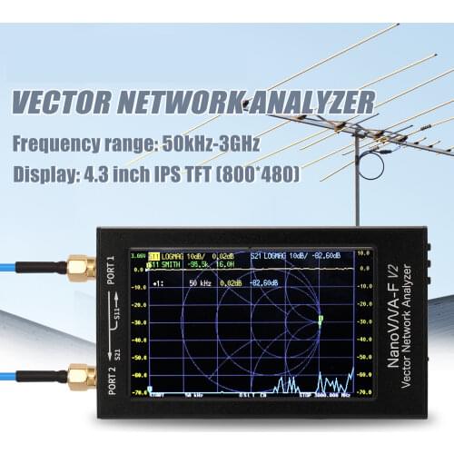 S-A-A-2 NanoVNA-F V2 Vector Network Analyzer Digital Nano VNA Tester MF HF VHF UHF USB Logic Antenna Analyzer Standing Wave