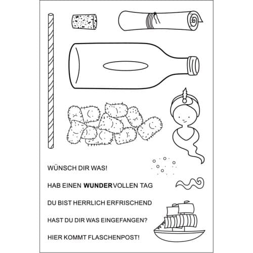 German word Transparent Clear stamp and cutting dies DIY Silicone Seals Scrapbooking /Card Making/Photo Album Decoration