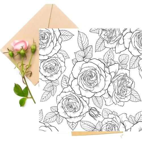 Rose Flower Leaves Clear Stamps For DIY Scrapbooking Card Making Silicone Stamps Fun Decoration Supplies