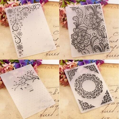 Christmas Plastic Embossing Folder 2020 flower Embossing Folders for card making DIY supplies