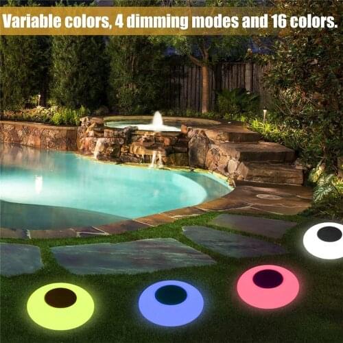 Solar Powered Pond Garden Light Outdoor Floating Swimming Pool Party Decorative Light Color Changing LED Underwater Light