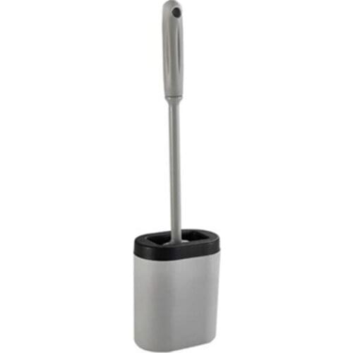 Silicone Toilet Brush Wall-mounted Quick Drying Holder Set Durable Flexible Soft Bristles WC Bathroom Accessories M7DA