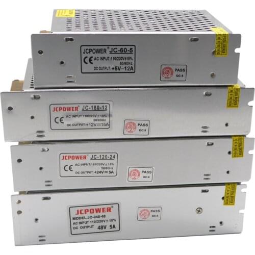 LED transformer Switch 5V 12V 24V 36V 48V Power Supply, 2A/3A/4A/5A/6A/10A/12A/20A/30A/40A/60A power For led strip