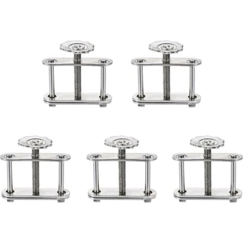 Uxcell Flow Control Tubing Clamps Adjustable Sprial Screw Compressor Hose Clamp for Lab Chemical Testing 5Pcs