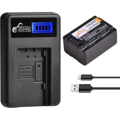 VW-VBK180 VBK180 Battery + LCD Charger for Panasonic HC-V10K V100 V100K HDC-HS60 SD60 HS60K SD66 HS80 SD80 HS80K SDR-H85 TM45