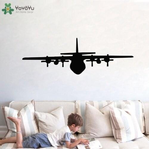 YOYOYU Vinyl Wall Decal Fight Airplane Boy Favorite Cute Playful Room Pattern Modern Military Decoration Sticker FD048