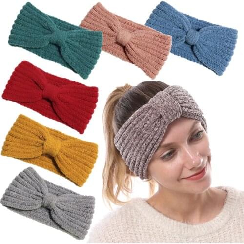 Winter Knitted Headband For Women Headbands Hair Bands Warmer Ear Turban Headbands 2021 Fashion Lady Headwear Hair Accessories