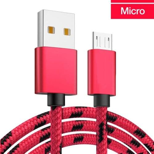 0.25m 1m 2m 3m Micro USB Nylon Braided Cable For Huawei P8 P9 Lite 2017 Mate 7 Honor 7A 7S 7C 8A 8S 8X 6A 8 9 10 lite Data Wire
