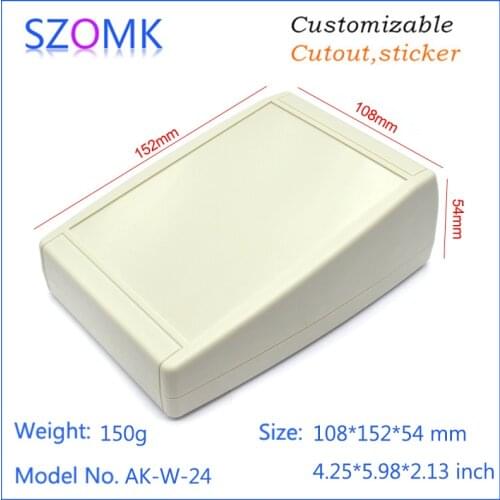 1 piece, 108*152*54m szomk hot selling desktop plastic enclosure for pcb outlet box electrical enclosure cabinet plastic housing