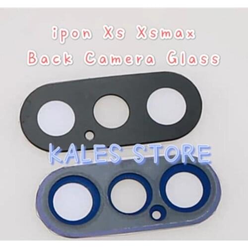 10pcs Back Camera Glass for iPhon Xs xs max with 3M Glue Sticker Replacement Parts