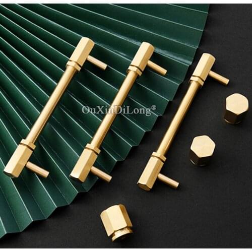 Top Quality 10PCS European Solid Brass Cabinet Door Handles Cupboard Wardrobe Drawer Kitchen Cabinet Pulls Handles & Knobs