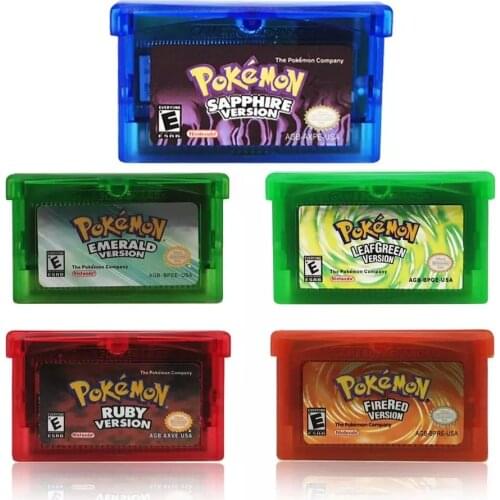 32 Bit Video Game Cartridge Console Card Pokemon Series Emerald/Sapphire/Ruby/Leaf Green/Fire Red English Language US Version#1