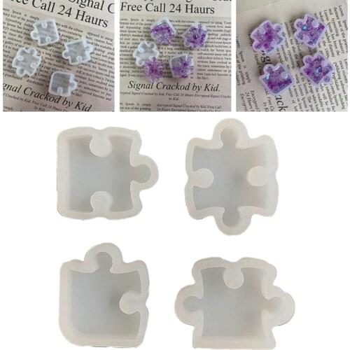 4 Pcs Earrings Epoxy Resin Mold Ear Studs Drop Dangles Pendant Silicone Mould DIY Crafts Jewelry Necklace Casting Mold