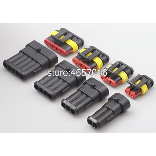 5 Set/Lot 1/2/3/4/5/6 Pin to choose Seal Waterproof Electrical Automotive Wire Connector Plug Terminals for Car
