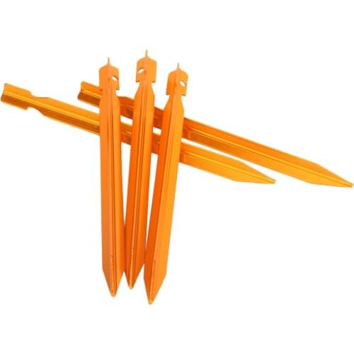 5Pc Y-beam Design Ultralight Aluminum Tent Stake With Guy Line Hole Pig Tail
