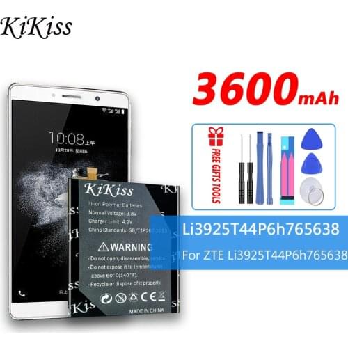 3600mAh Original kikiss Li3925T44P6h765638 Battery For ZTE BLade V8 Lite 5.0-inch Mobile Phone Batteries +free Tools