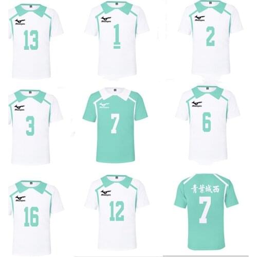 Anime Costume Haikyuu! Oikawa Tooru Cosplay T-shirt Aoba Johsai Volleyball Club Tops Kunimi Akira Iwaizumi Sportswear 2021
