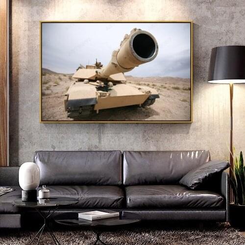 Artcozy Oil Canvas Painting M1A1_ABRAMS_TANK_weapon_military_tanks For Home Decoration Wall Art