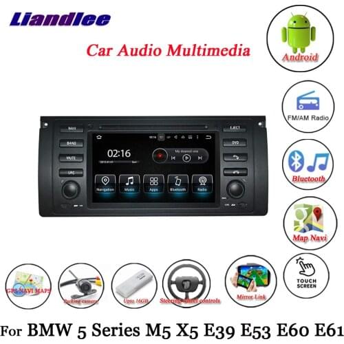 For BMW 5 Series M5 X5 E39/E53/E60/E61 1999-2006 Car Android 10.0 Player Multimedia System Carplay Androidauto GPS Navigation