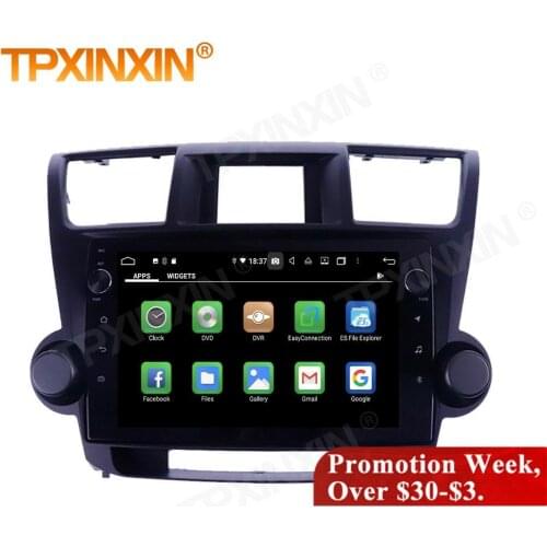 Wireless Carplay 2 Din Car Android Stereo Receiver For Toyota Highlander 2009 2010 2011 2012 2013 Radio Head Unit Player Screen