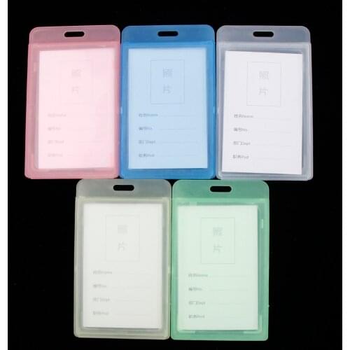 JESJELIU New Durable Pack of Hard Plastic ID Card Badge Holder Employee Name Tag