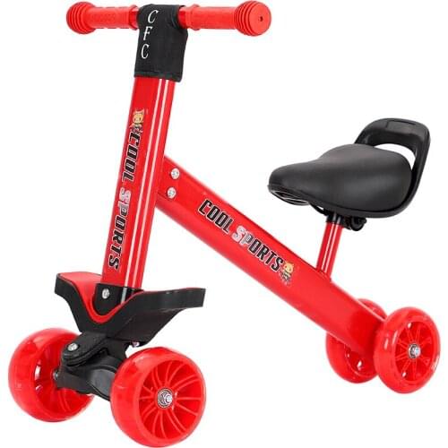 Artfunning Childrens balance scooter four-wheel scooter 2-6 years old with pedal slippery scooter boy and girl balance scooter