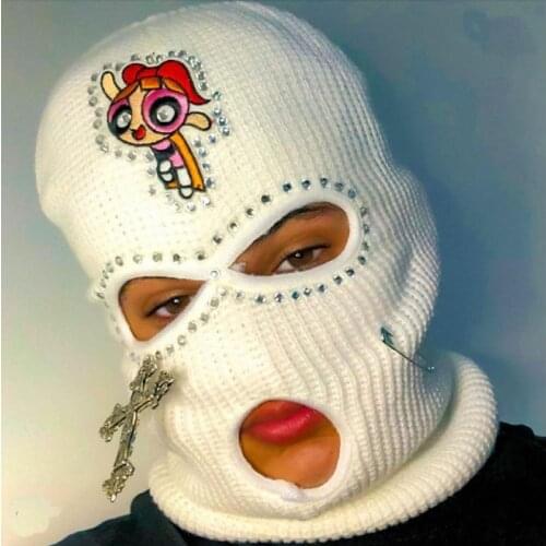 Aesthetic hat y2k hat Harajuku hat Kawaii hat Gothic hat Punk Masked hat Dark Masked hats Stree Masked that Hip hop Masked hat