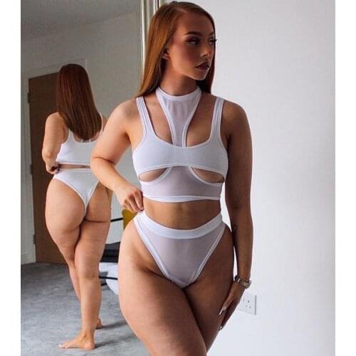 European and American Ladies Tops 2021 Sexy Sleeveless Womens Vest Short Tops Hollow Out and Reversible Sleeveless Sports Vest