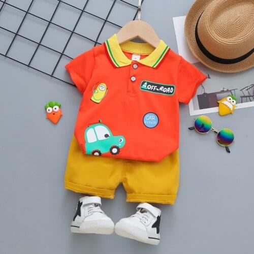 Children Clothing Set Baby Boys Clothes Sets Summer Short Sleeve Tracksuit For Boys Sport Suits Toy Car Costume For Kids