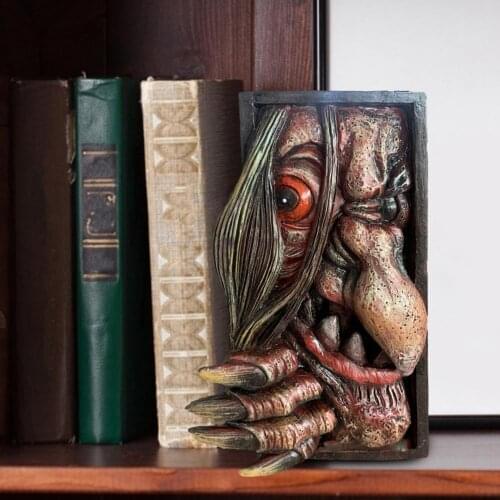 DIY Kit Diagon Alley Wooden Frankensteins Mon-ster Booknook Art Bookends Removable Handmade Decoration Bookshelf Birthday Gift
