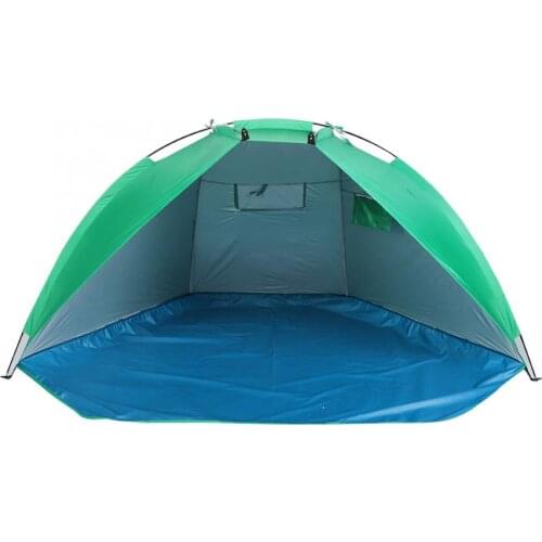 Outdoor Sunshade Tent Awning Canopy 1-2Person Beach Fishing Camping Picnic Sunscreen Tent with Poles Pegs Outdoor Emergency Tent