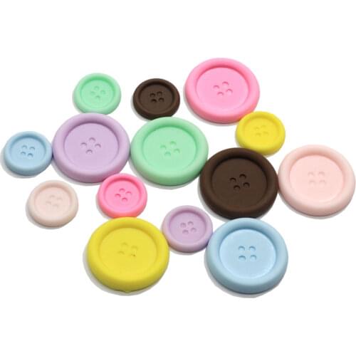 Pastel Colors Cute Button Candy Flatback Resin Cabochon Simulation Artificial Food Scrapbooking For Phone Decor Parts