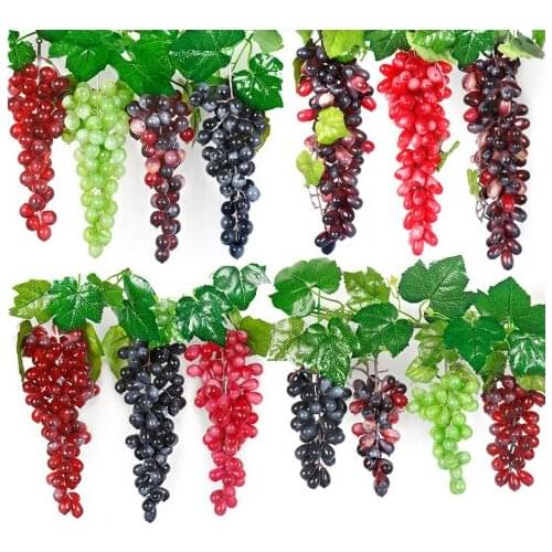 Hanging Artificial Grapes DIY Artificial Fruits Plastic Fake Fruit for Home Garden Decoration Christmas Wedding Party Supplies